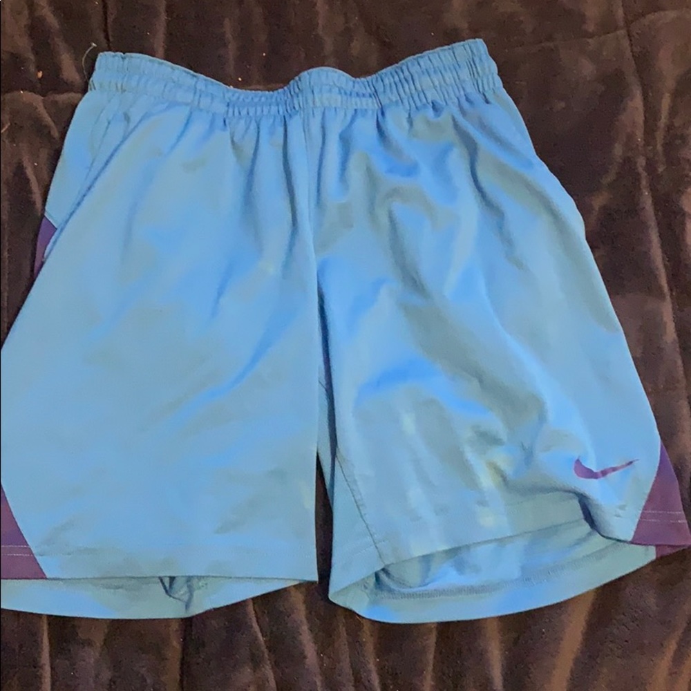 Blue basketball shorts